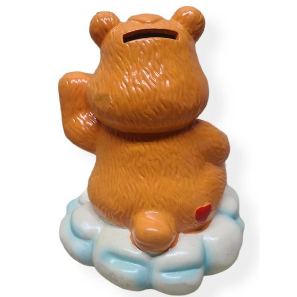 Vintage TCFC Care Bears Ceramic Coin Piggy Bank Tenderheart Bear - Picture 3 of 5